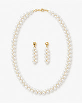 Osaka White Necklace & Earring Set