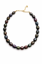 Baroque Blue/Black Tahiti Necklace