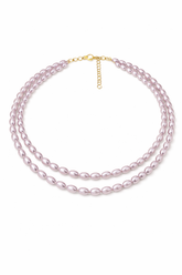 Violet Blossom Twin Necklace