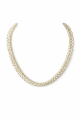 Weave White Pearl Necklace