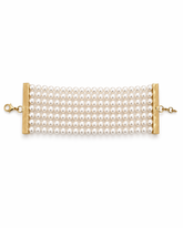 6 Line White Cascade Choker
