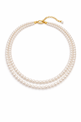 Twin Layer Round Pearl Necklace