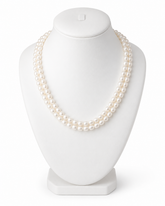 Off White Twin Oval Pearl Necklace