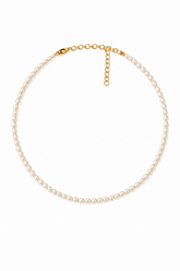 Off White Small Oval Pearl Necklace