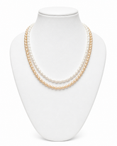 Twin Apricot Blossom Pearl Necklace