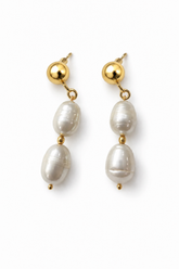 Baroque Silver Drop Earrings