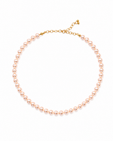 Baby Pink Round Pearl Necklace