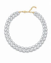 Double Baroque Silver Tahiti Necklace