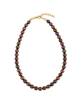 Espresso Oval Pearl Necklace