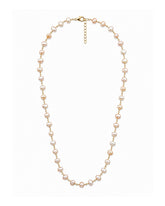 Peach Pearl Long Chain Necklace