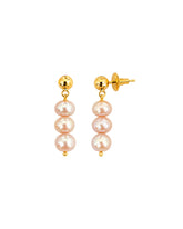 Plum Pearl Drop Earring