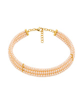Triple Line Pearl Choker