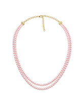 Twin Deep Cherry Blossom Pearl Necklace