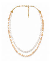 Twin Apricot Blossom Pearl Necklace