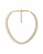Weave White Pearl Necklace