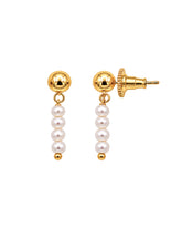 White Pearl Drop Earrings