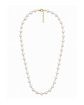 White Pearl Long Chain Necklace