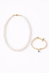 Evil Eye Pearl Set