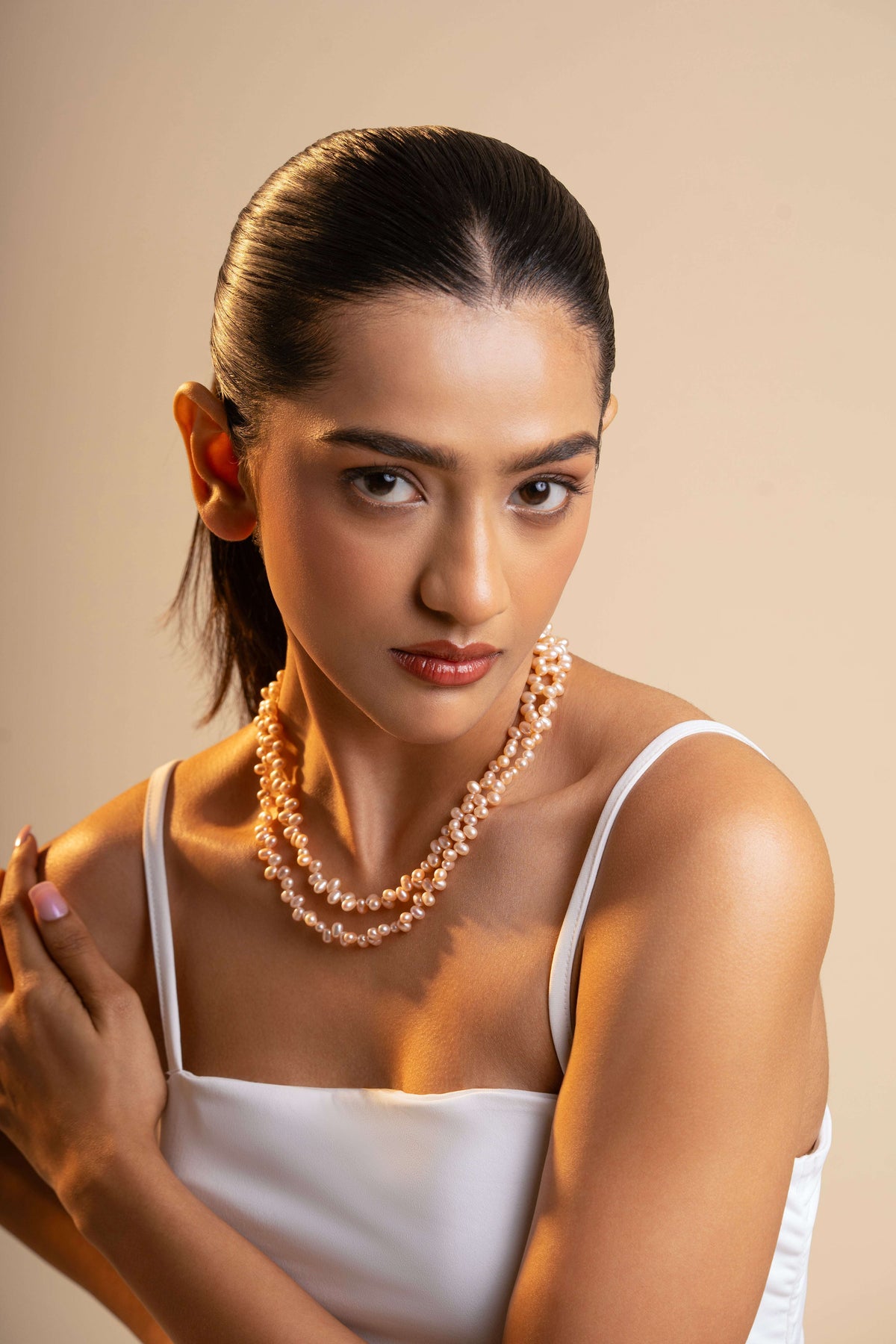 Taisetsu - Double Freshwater Pearl Cleopatra Necklace