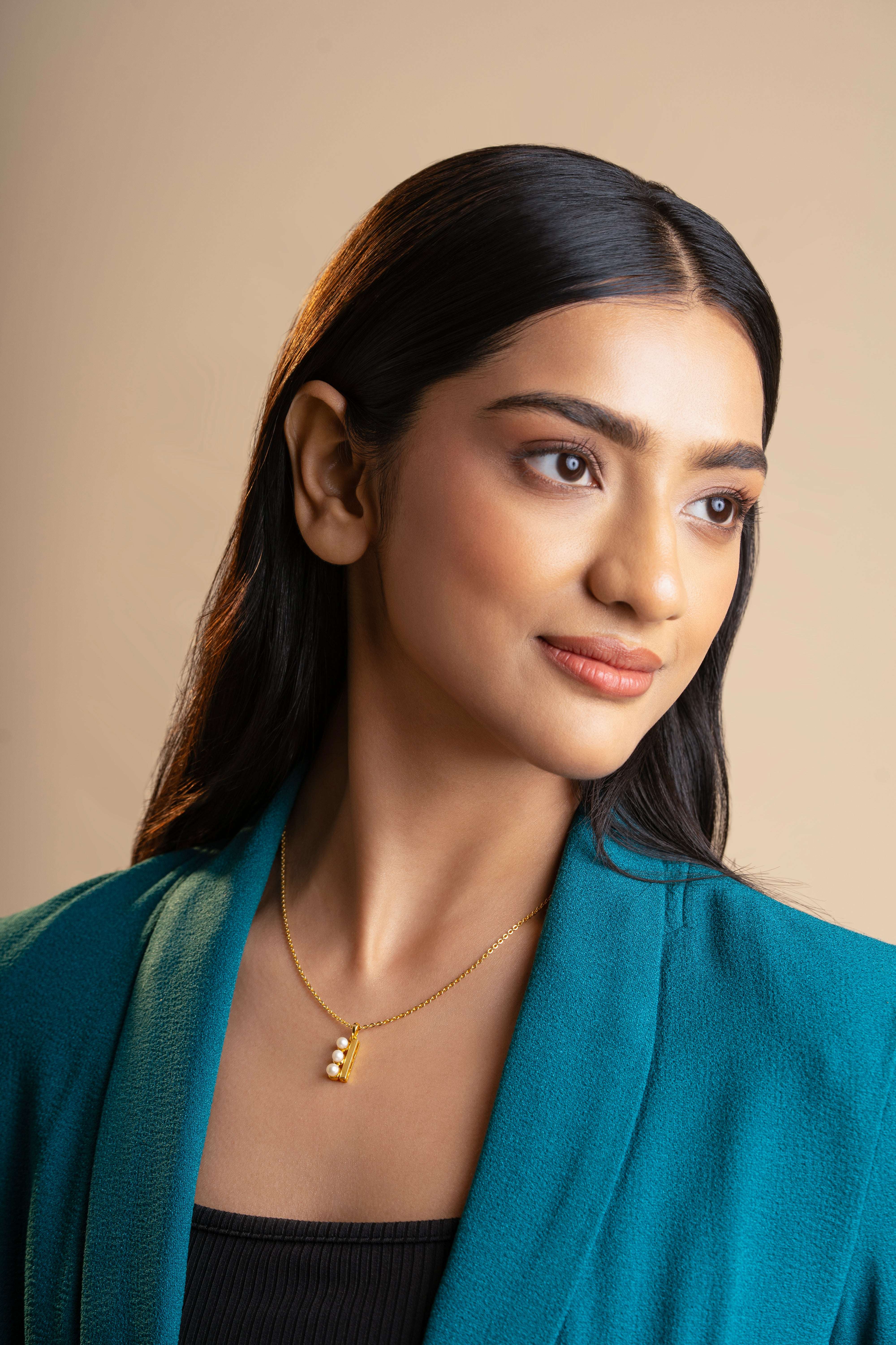 Suki - Triple Drop Freshwater Pearl Necklace