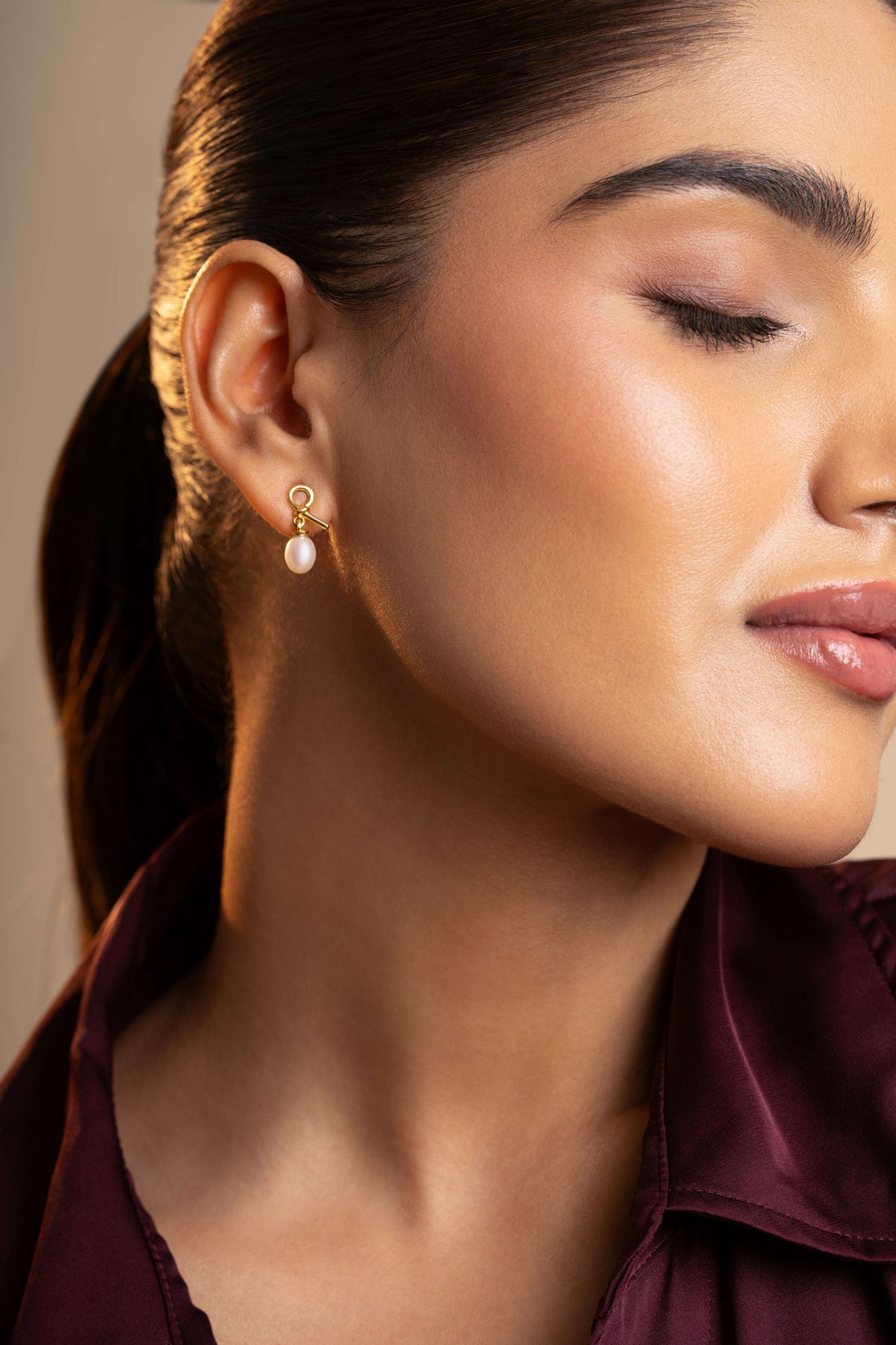 Musubi - Infinity Knot Pearl Earrings