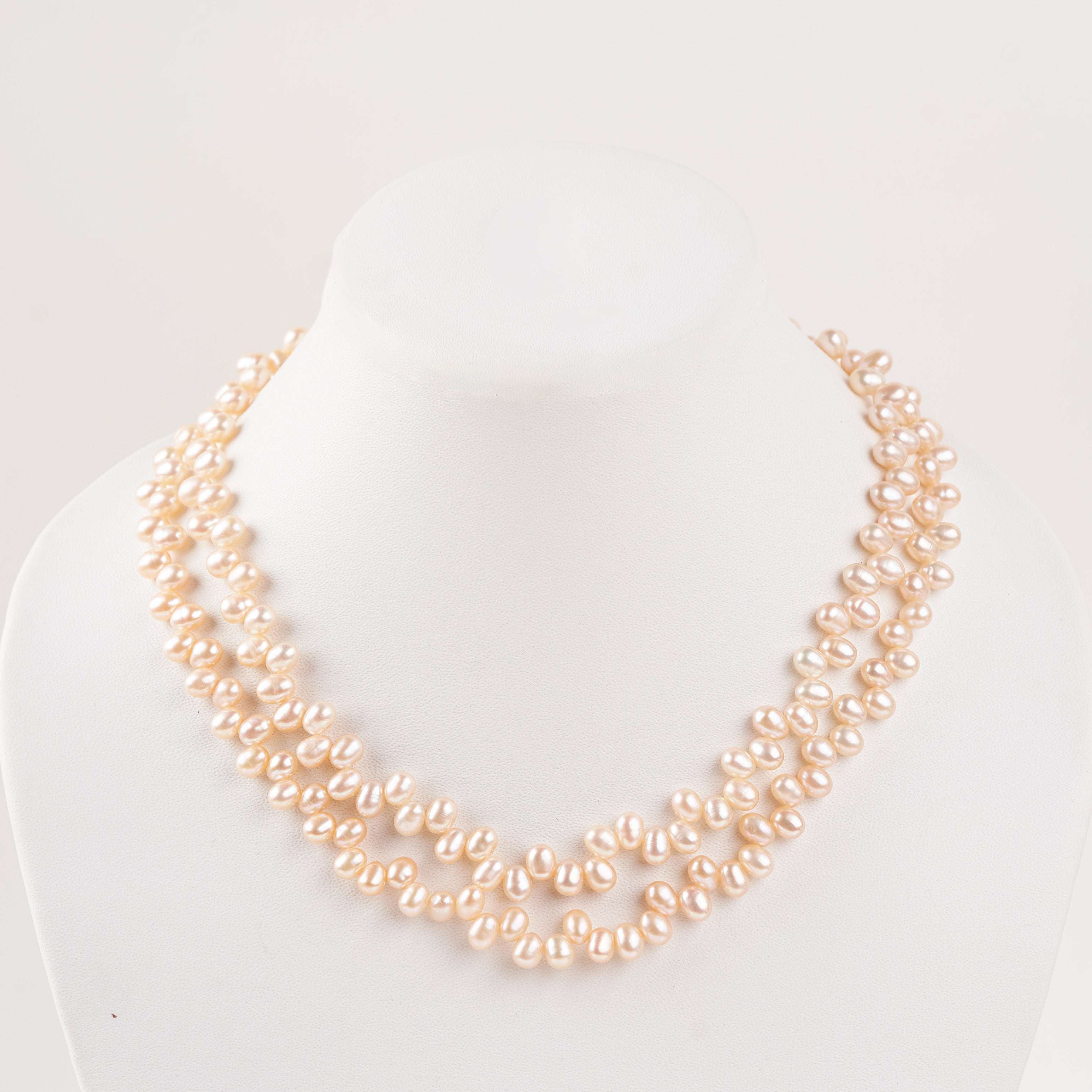 Taisetsu - Double Freshwater Pearl Cleopatra Necklace