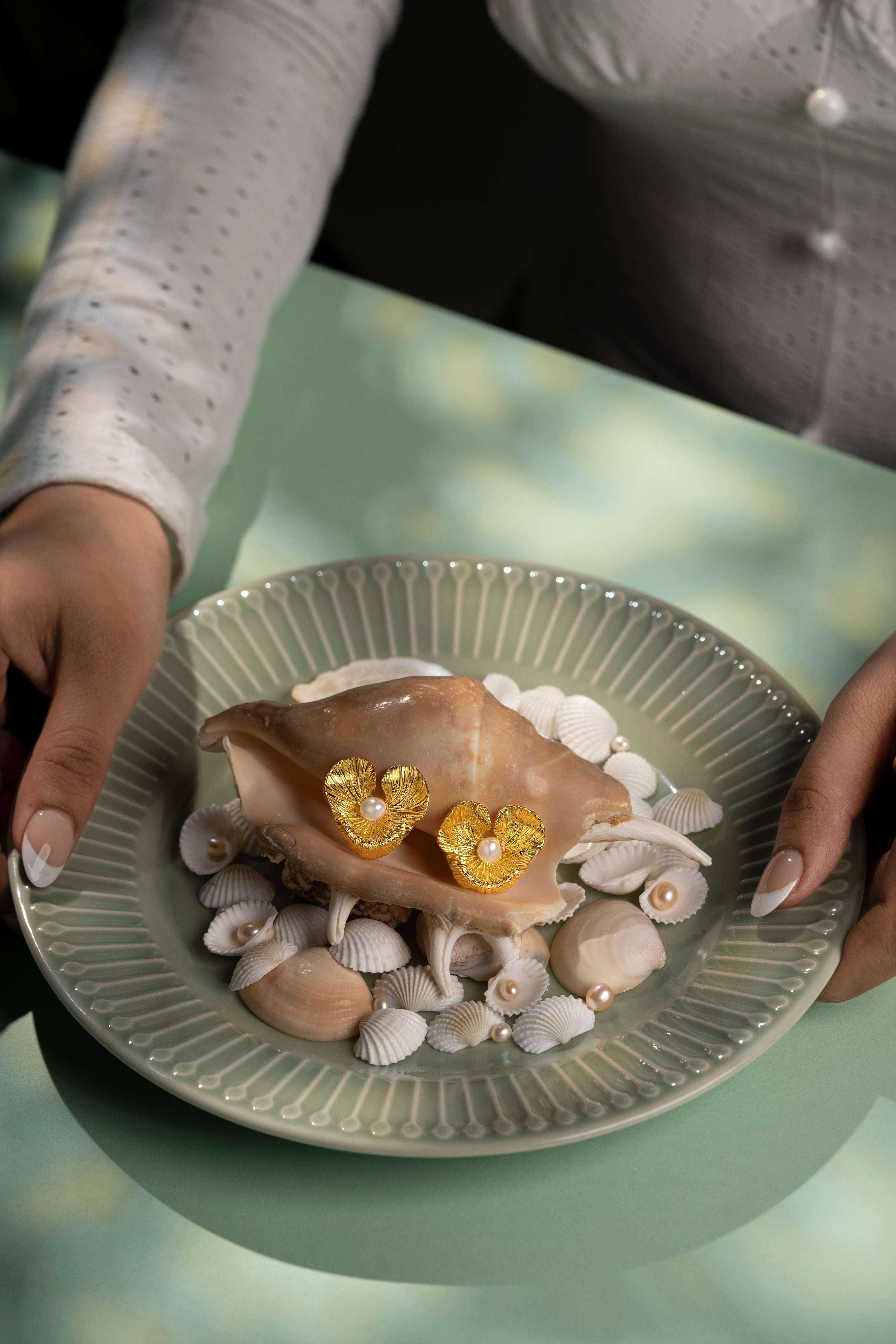 Hanasaki - Blossom Freshwater Pearl Earrings