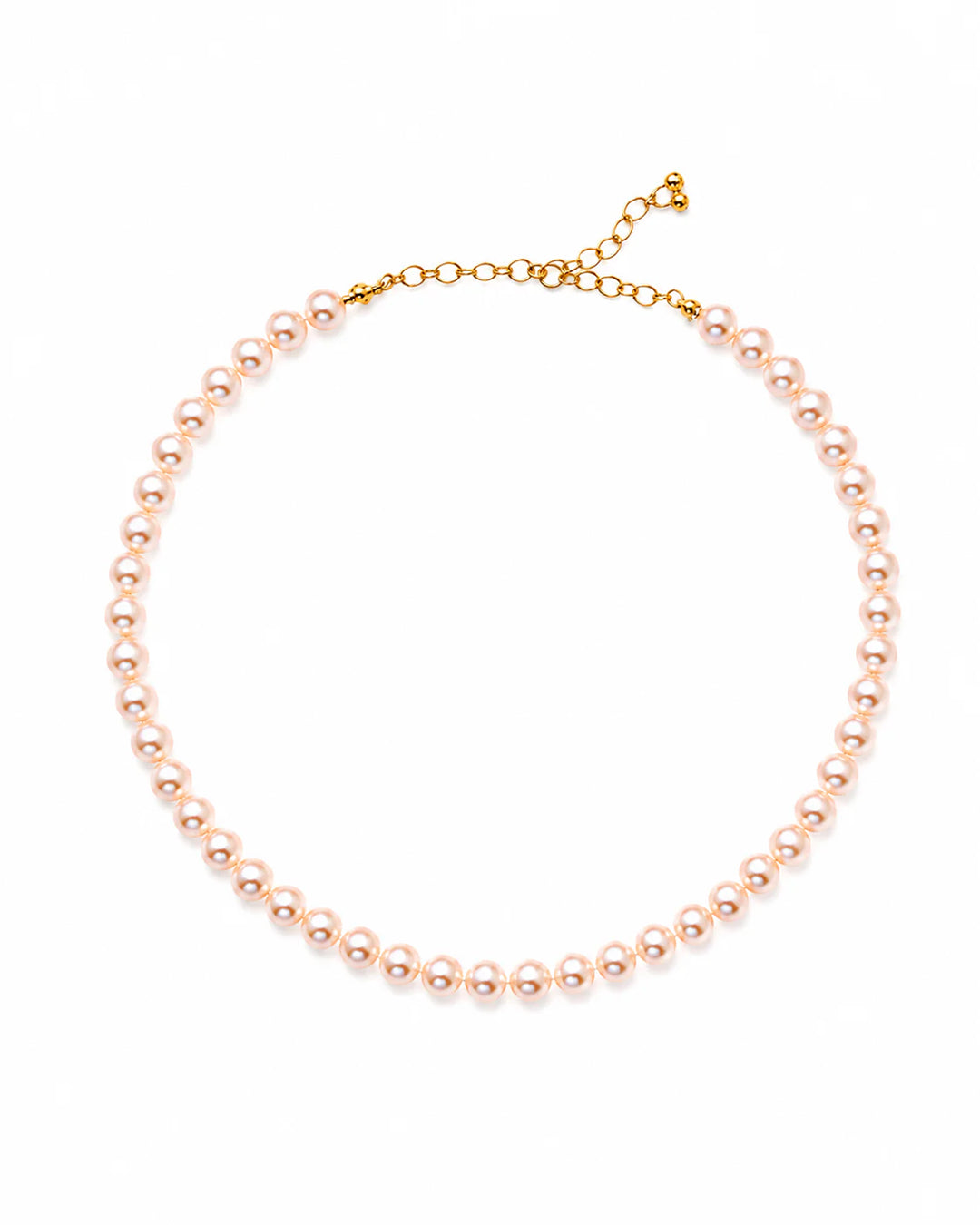 Baby Pink Round Pearl Necklace