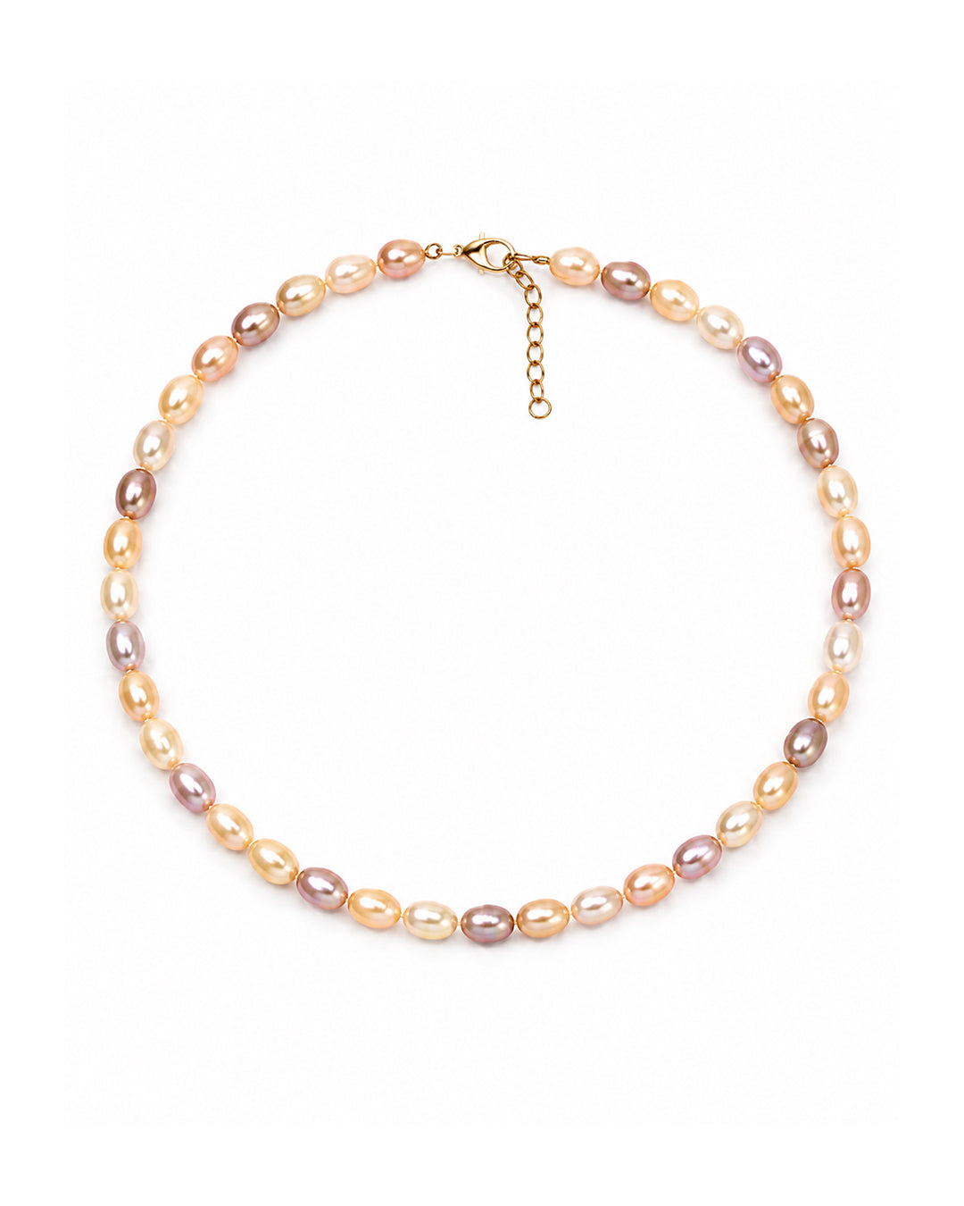 Blush Multi Color Oval Pearl Necklace