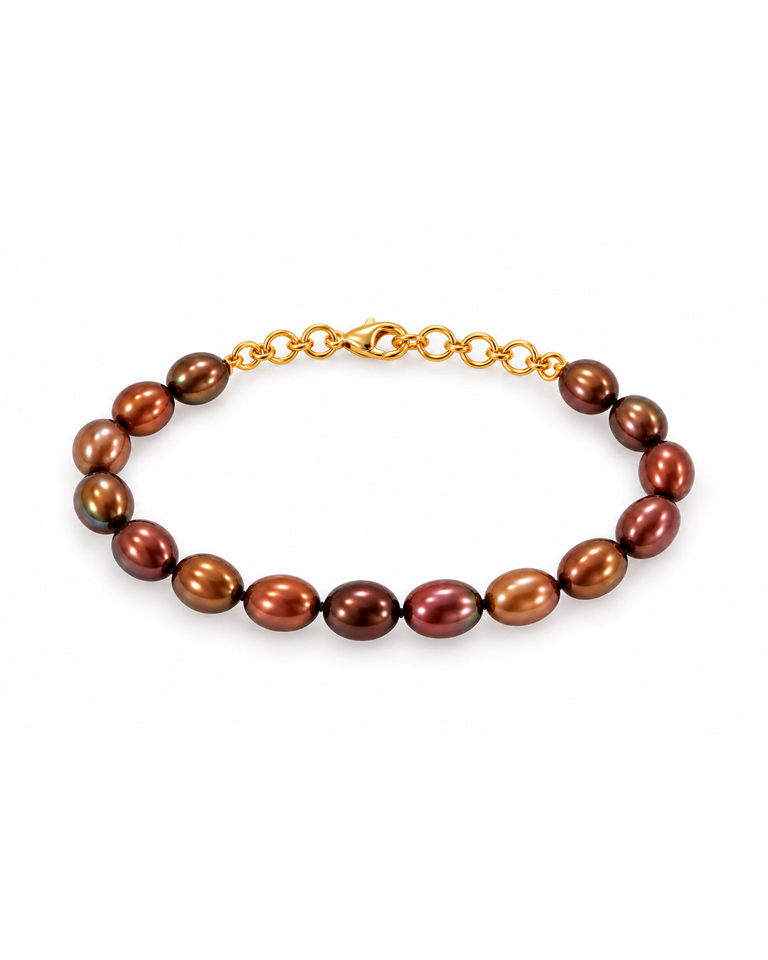 Caramel Brown Pearl Bracelet