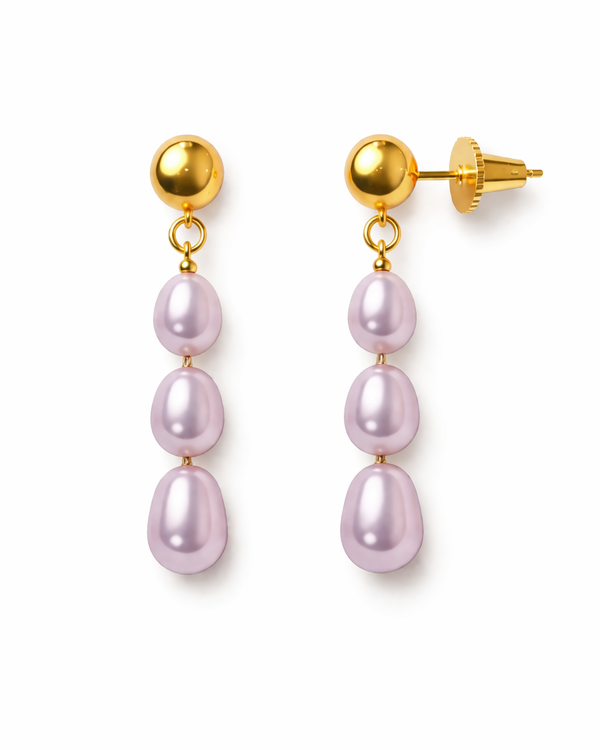 Violet Drop Earring