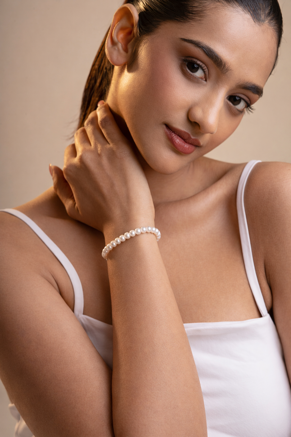 Zen White Pearl Bracelet