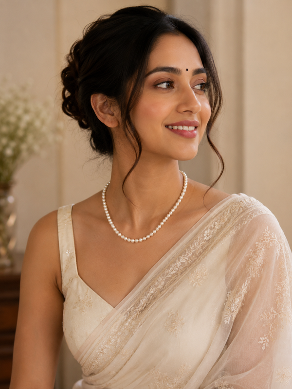 Moonlight Pearl Round Necklace