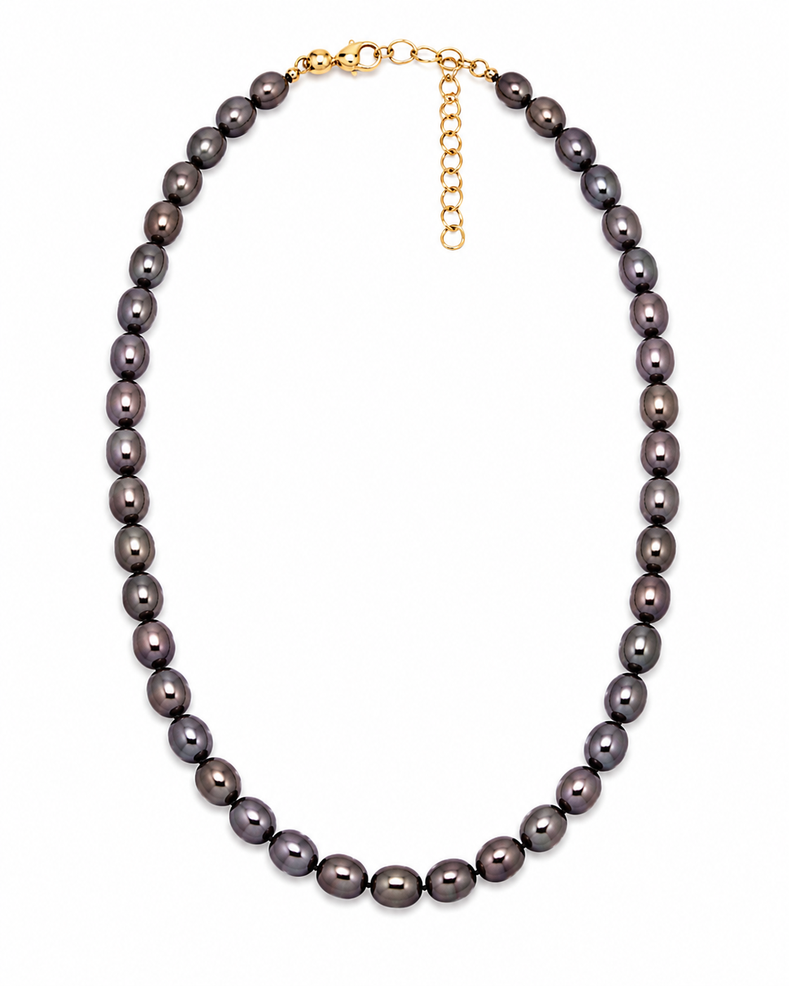 Espresso Oval Pearl Necklace