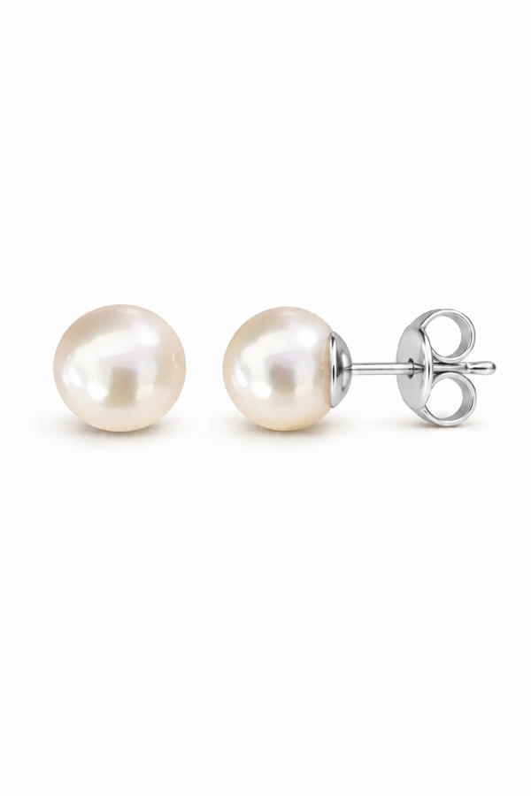 Classic White Pearl Studs