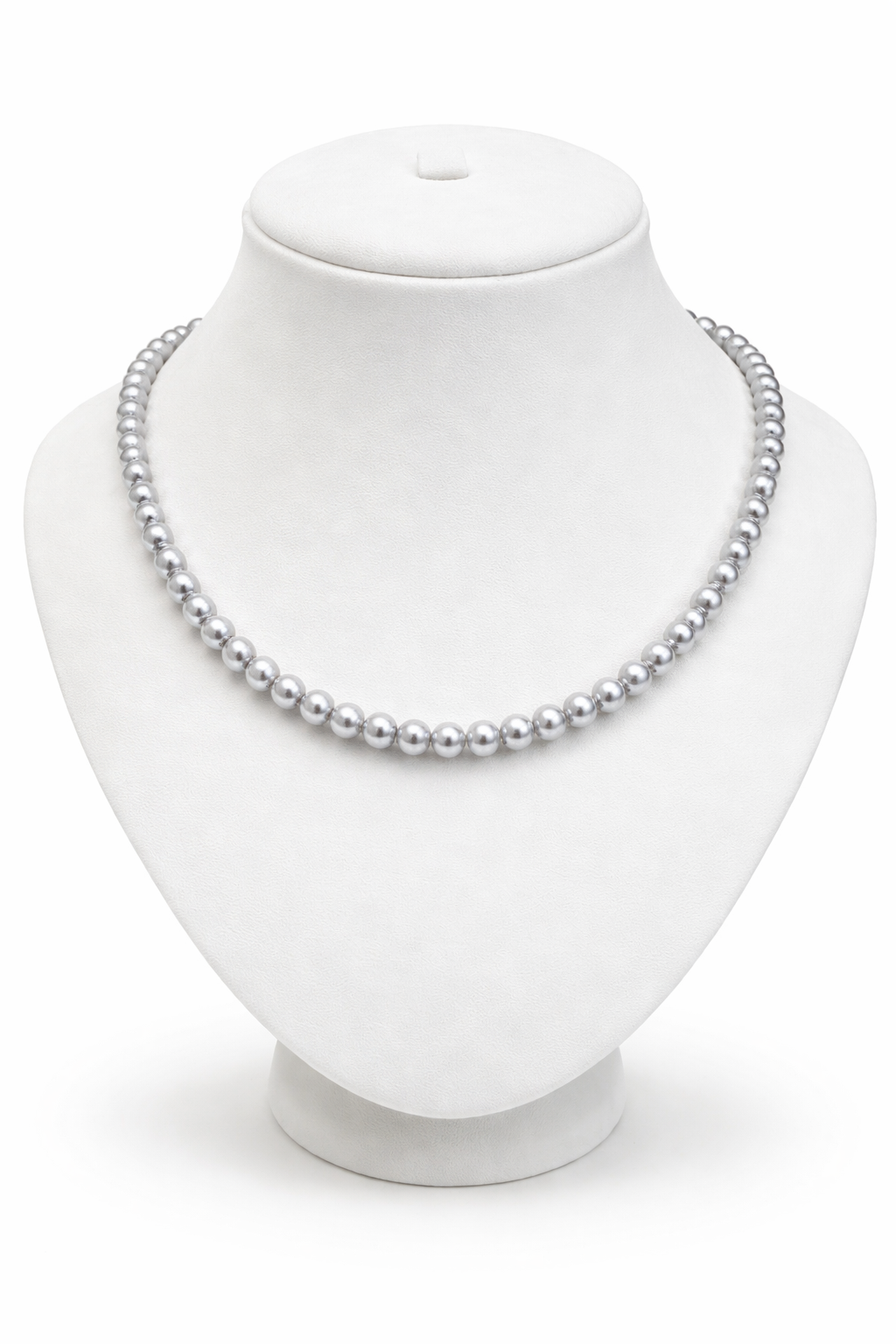 Silver Ash Oval Pearl Necklace