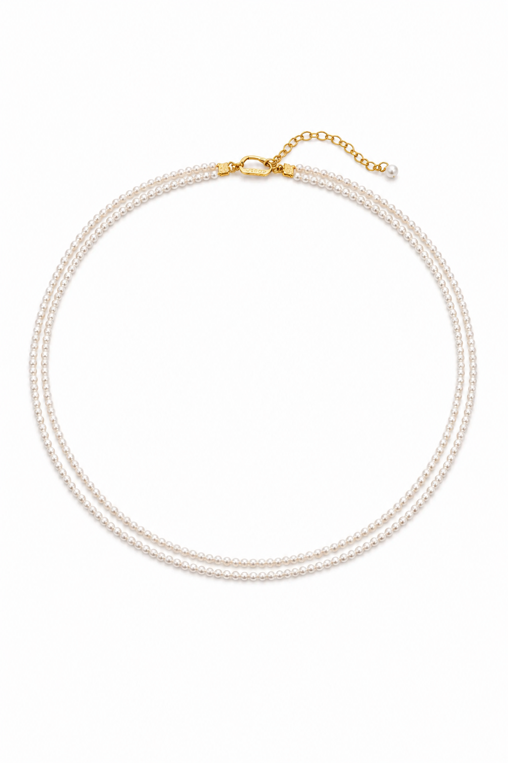 Twin Layer Round Pearl Necklace