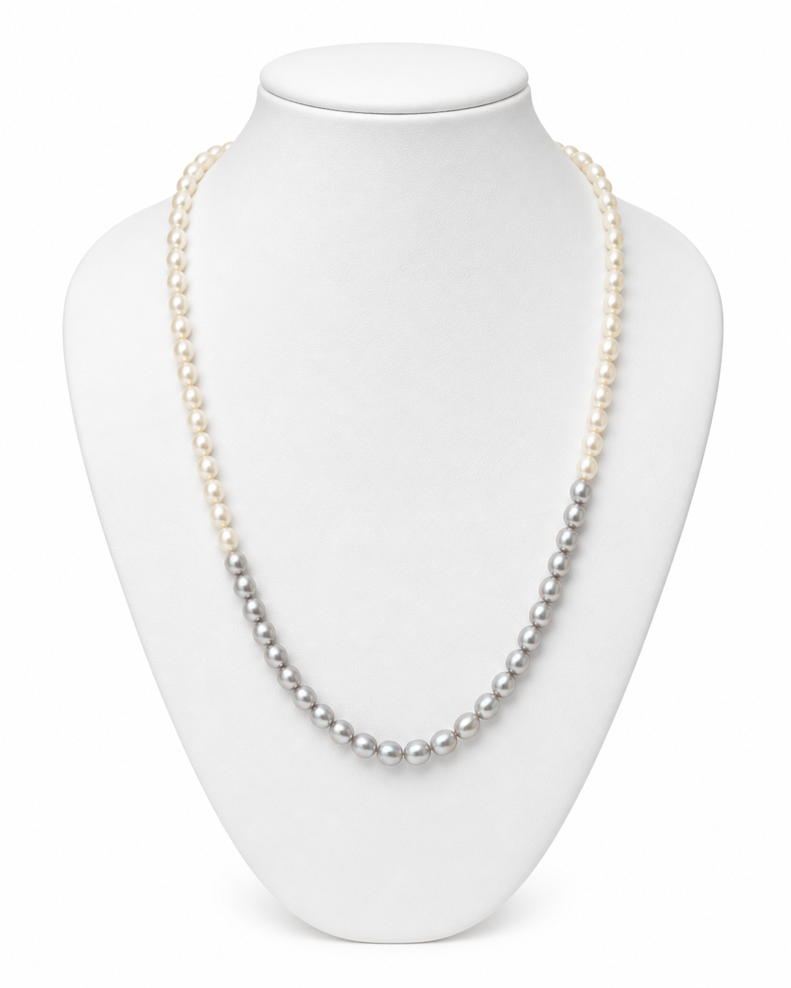 Ombre Silver Pearl Necklace