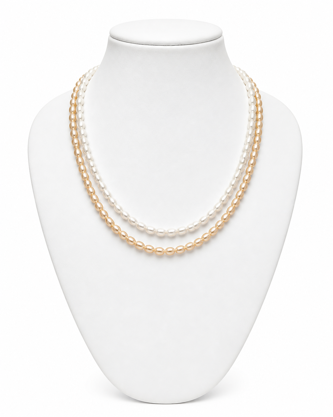 Twin Apricot Blossom Pearl Necklace