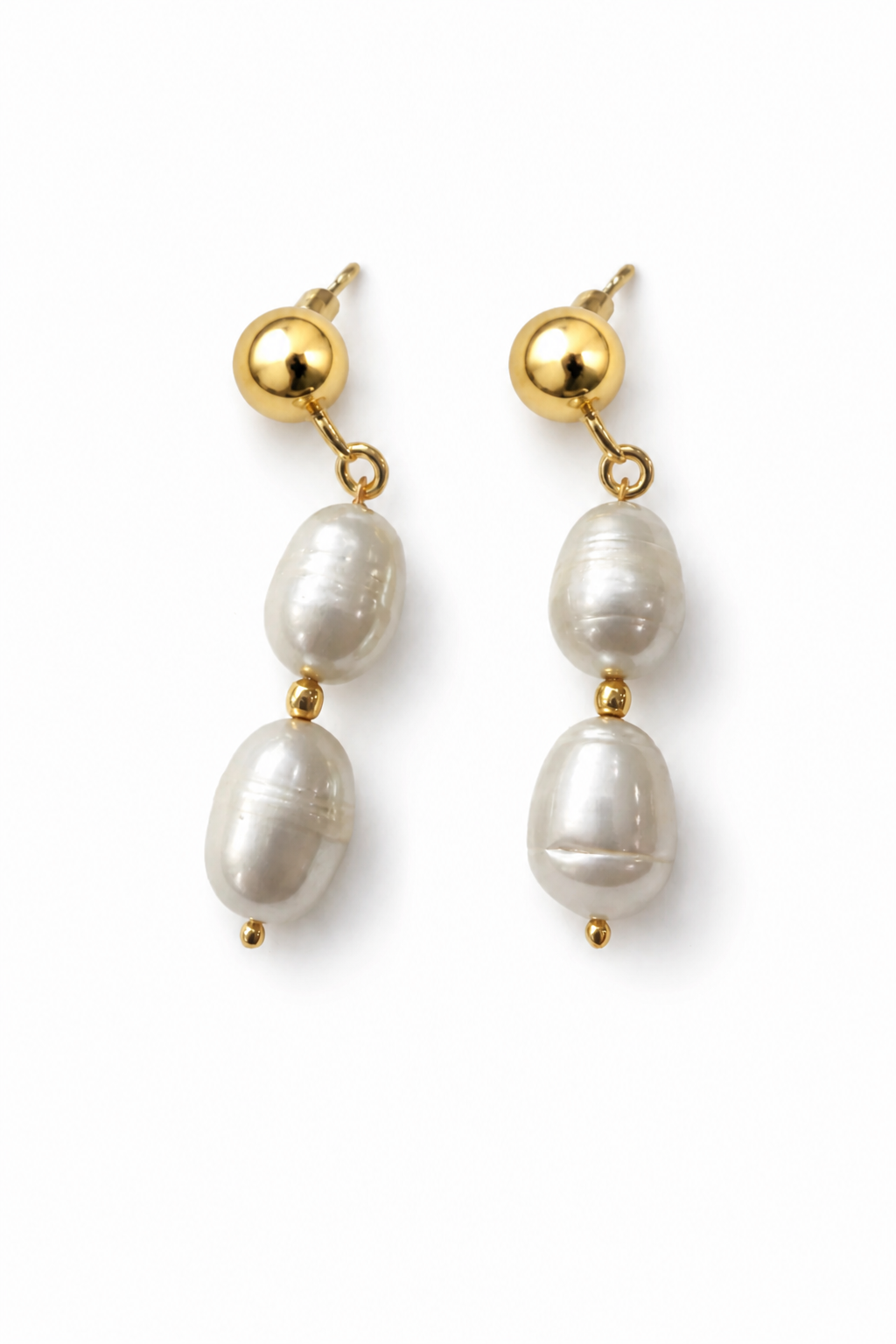 Baroque Silver Drop Earrings