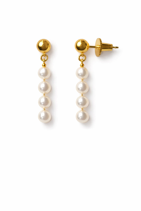Long Pearl Drop Earrings