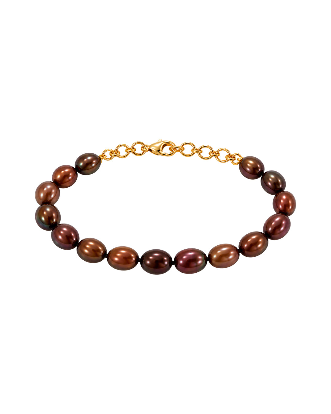 Espresso Oval Pearl Bracelet