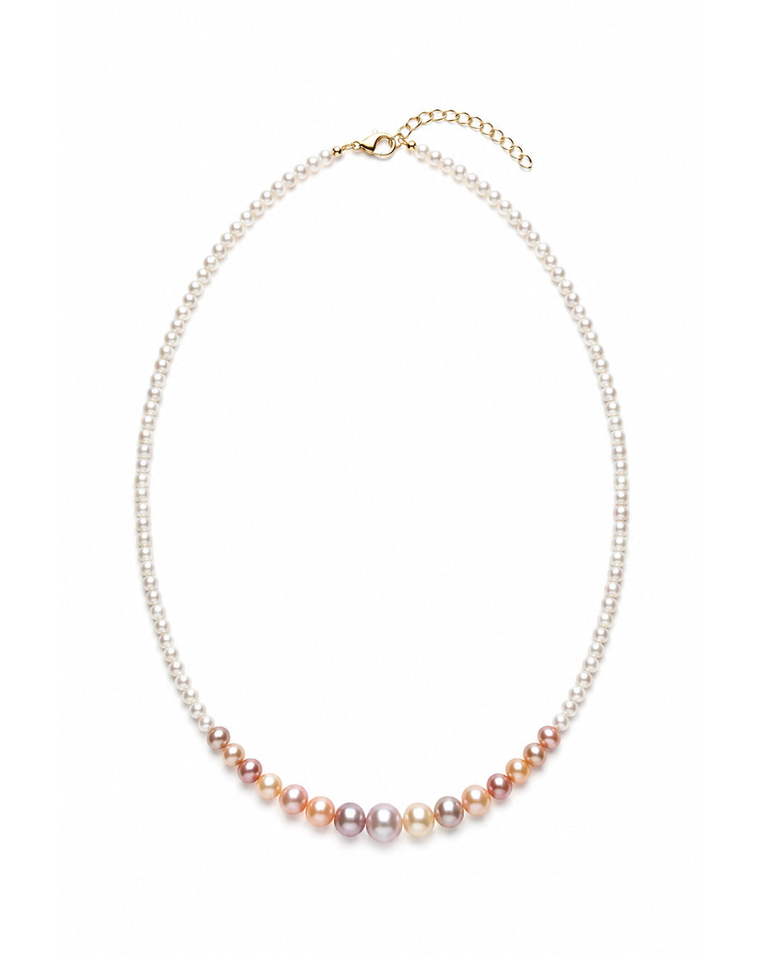 Halo Graduated Round Pearl Necklace