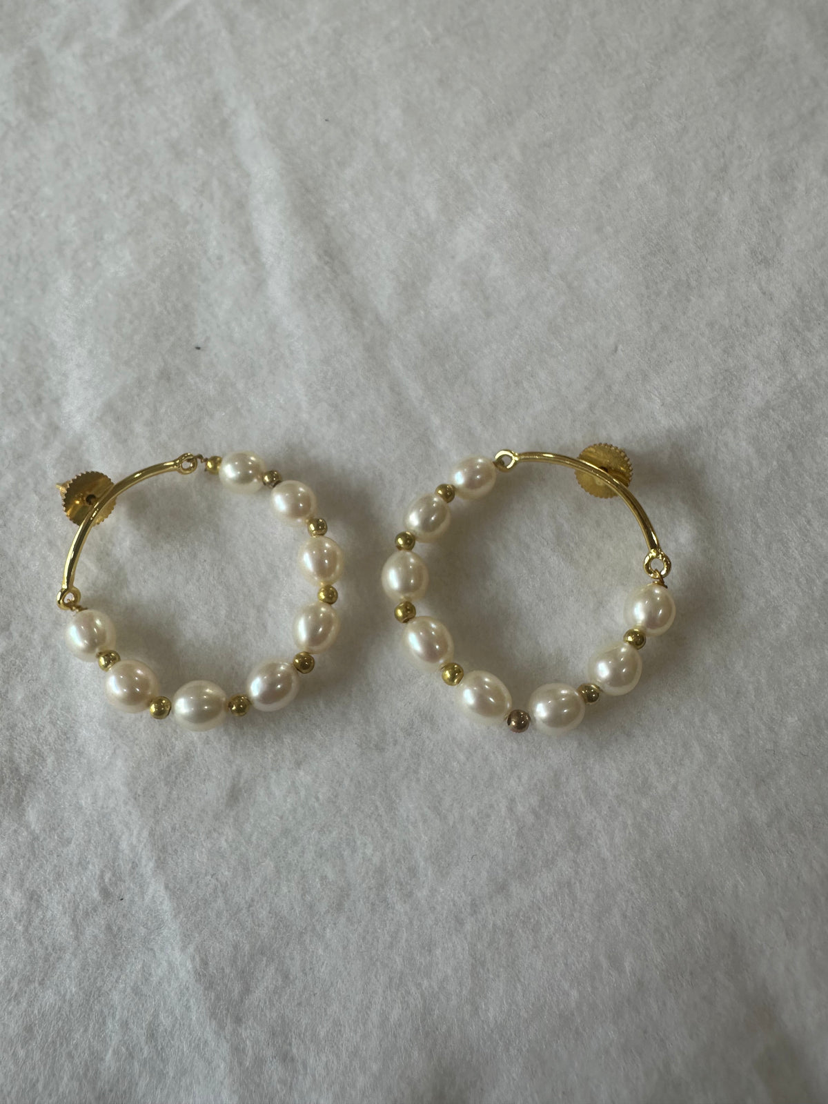 Pearl Hoop Earrings