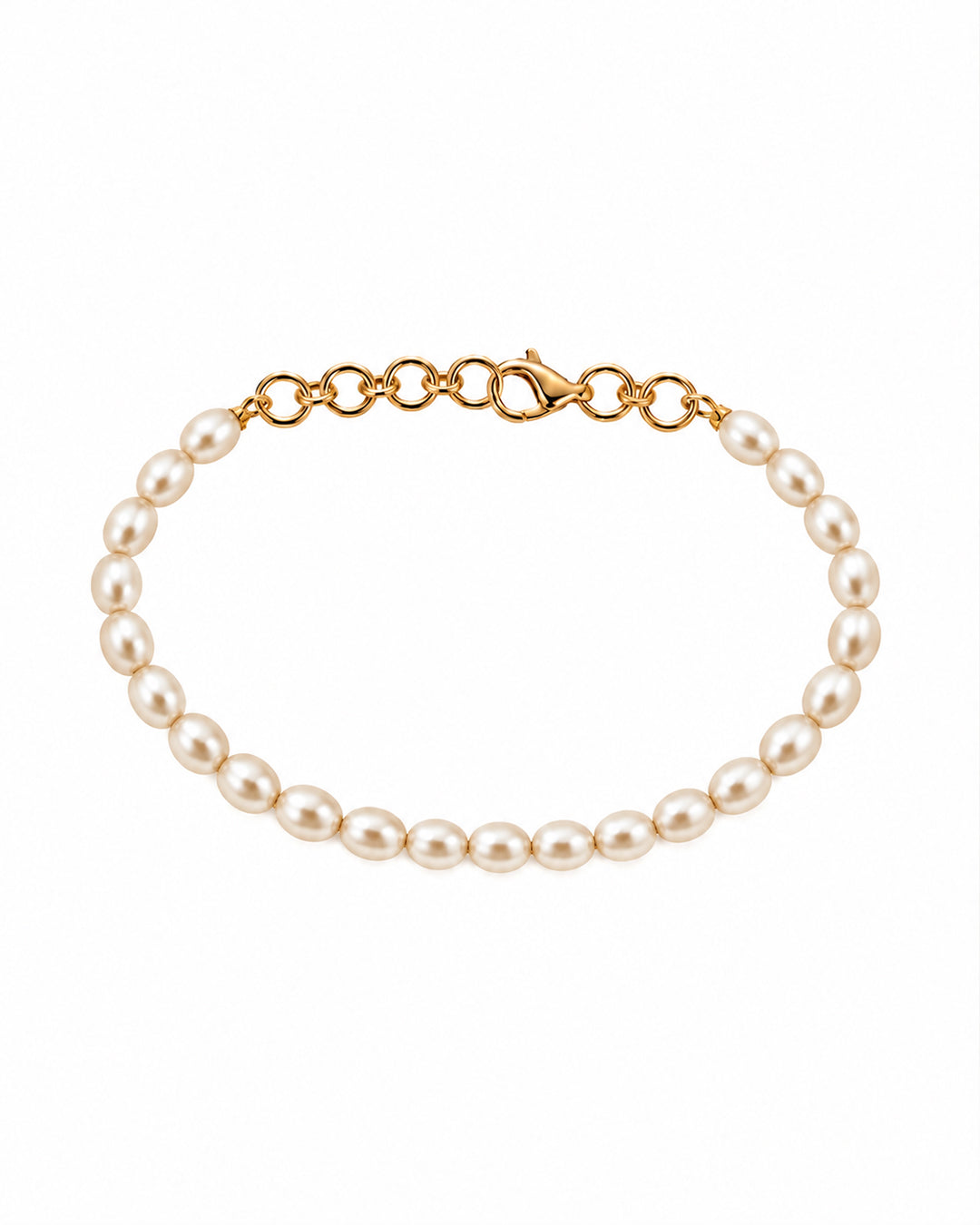 Off White Oval Large Bracelet