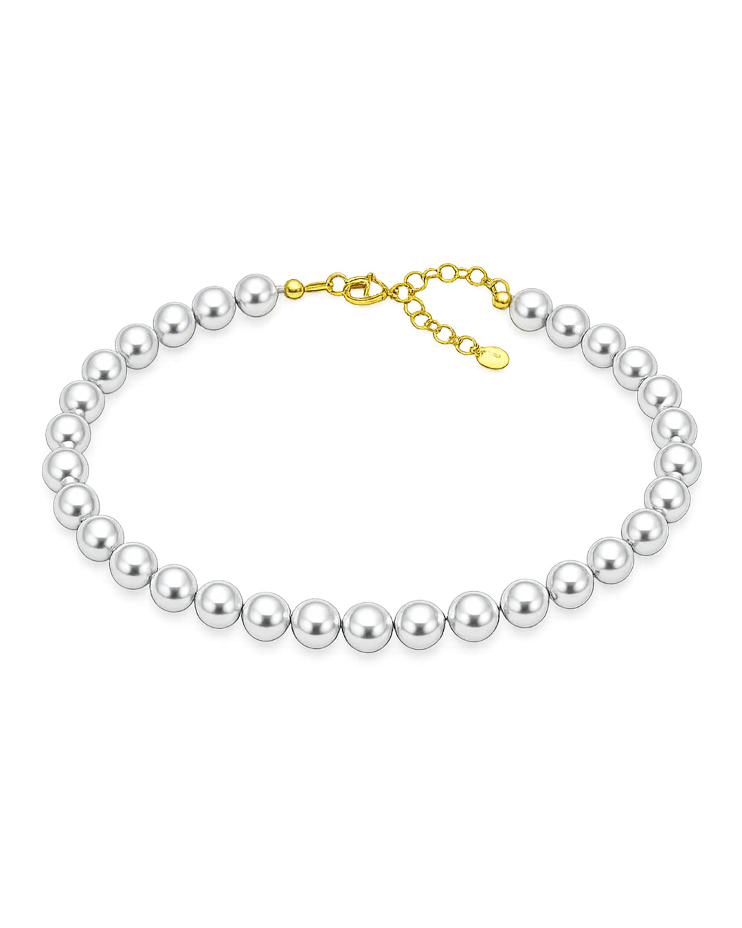 Silver Ash Round Pearl Bracelet