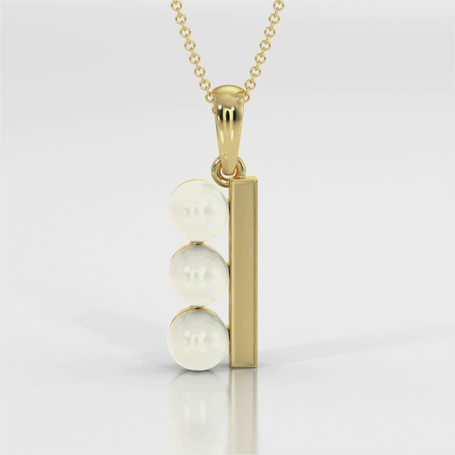 3 Drop Pearl Necklace